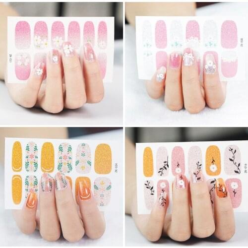 12 Stickers Gradient Small Daisy DIY Waterproof 3D Creative Nail Cover Designer Design Nail Art Decoration Nail Stickers