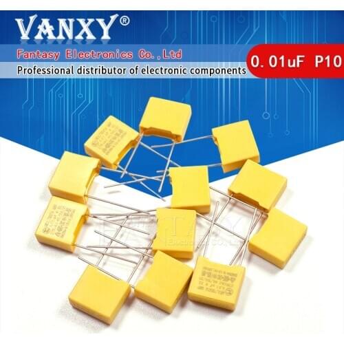 20pcs 0.01uF capacitor X2 capacitor 275VAC Pitch 10mm X2 Polypropylene film capacitor 10NF