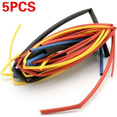 5PCS 126cm Heat Shrink Heatshrink Tube Tubing Wraps Wire Electronic Insulation Materials Kit 1mm 1.5mm 2.5mm 3mm 4mm Popular