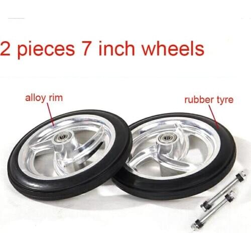 7 Inch Small Wheel Wheelchair Accessories 7" Solid Wheel Tire Front Wheel Universal Wheel Front Small Wheel Rubber Wheel