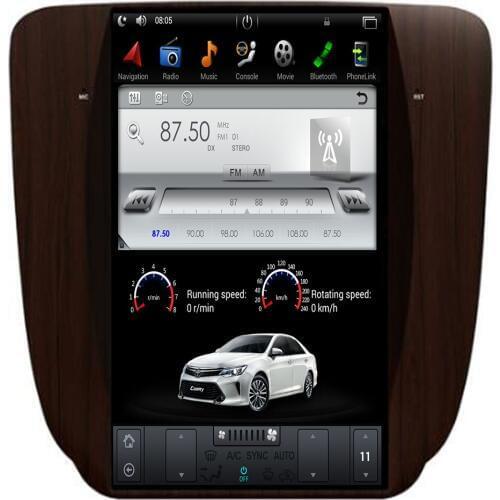 Android 9 Tesla style Car GPS Navigation For GMC Yukon 2007-2011/Wooden headunit multimedia radio tape recorder IPS no DVD auto