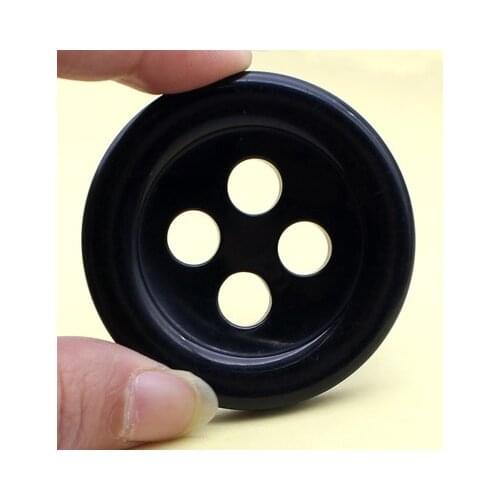 Free shipping 10pcs/lot 38mm 50mm black resin large decorative buttons coat button garment textile accessories