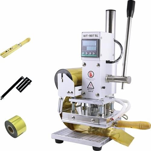 Bronzing Machine Hot Stamping Machine Manual Embossing Machine with Positioning Slider for PVC Leather