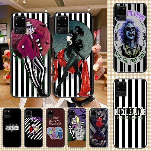 Beetlejuice Handbook Phone case For Samsung Galaxy Note 4 8 9 10 20 S8 S9 S10 S10E S20 Plus UITRA Ultra black painting