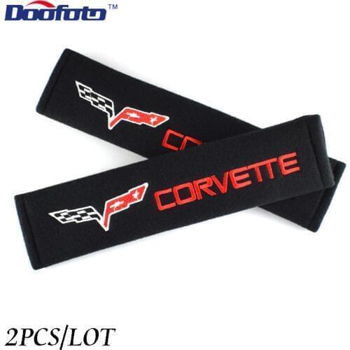 Doofoto Seat Belt Cover For Chevrolet Corvette C6 C5 C7 C4 C3 Car Accessories Interior Styling Shoulder Protective Cover Padding