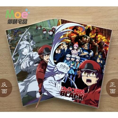 Anime Cells at Work Black Diary School Notebook Paper Agenda Schedule Planner Sketchbook Gift For Kids Notebooks Office Supplies
