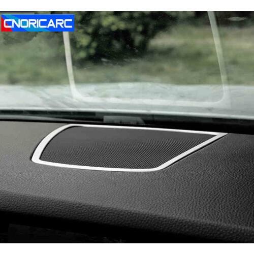 Stainless Steel Car Dashboard Stereo Speaker Frame Decorative Cover Trim For BMW 5 Series F10 F18 2011-17 Interior Accessories