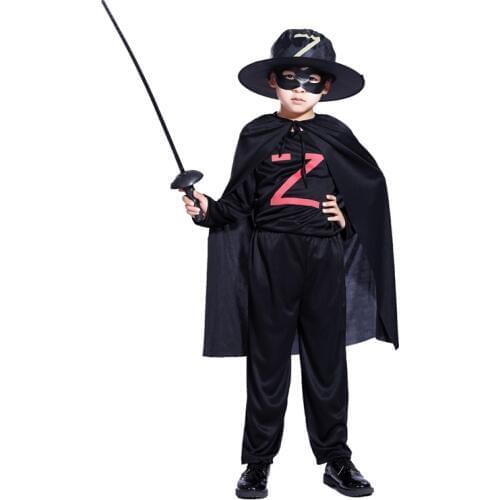 Halloween childrens clothing boys Zorro Masked knight costume masquerade Cosplay clothes Night clothes