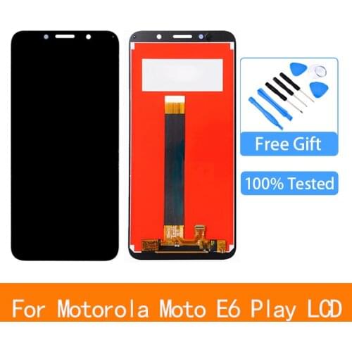 For Motorola Moto E6 Play Lcd XT2029 Display Touch Screen Digitizer Assembly Replacement With Tools