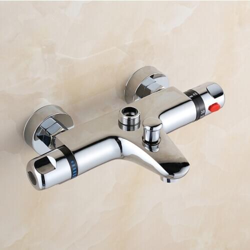 DWZ Bathroom Bath Shower Faucets Water Control Valve Wall Mounted Ceramic Thermostatic Valve Mixer Faucet Tap