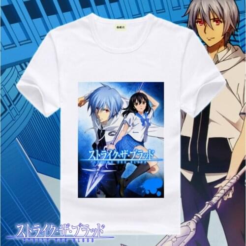 Strike The Blood Cosplay T Shirt Akatsuki Kojo Himeragi Yukina Print T-Shirt Summer Graphic Tees Harajuku Casual Top Costume