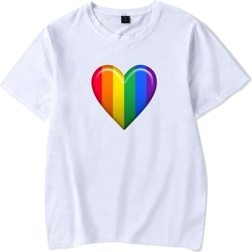 Trend Gay LGBT Print Tshirt O-Neck Women-Clothing Men Tshirt Summer Short Sleeve Streetwear Kawaii Children Tees Simple Sytle