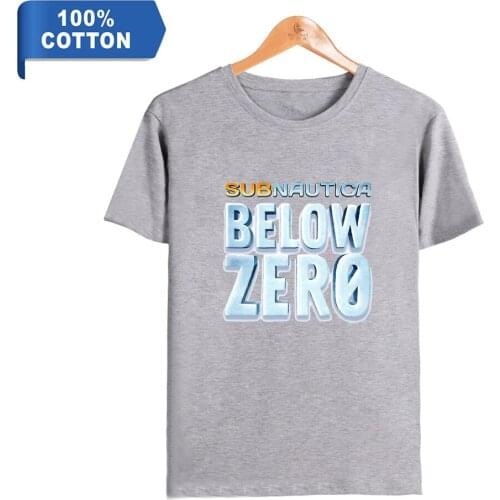 Anime Subnautica Below Zero Game 100% Cotton T-shirt Men Summer Short Sleeve T Shirt Hot Sale Casual Streetwear Tops Kawaii
