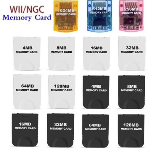1024MB 512MB 256MB 128MB 64MB 32MB 8MB 4MB Memory Card For Wii Gamecube Game Cube NGC GC