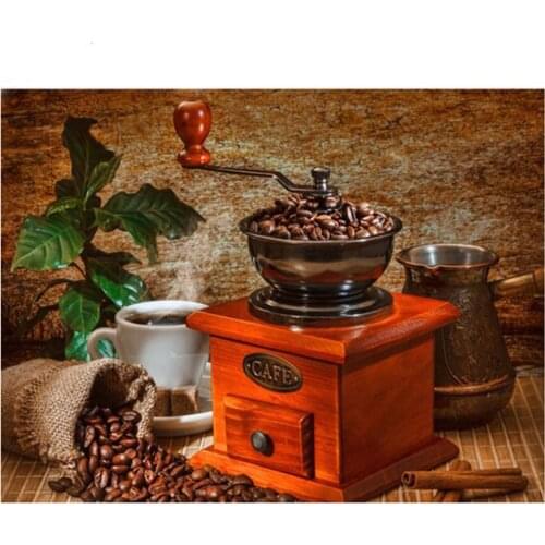 Full,round square drill Diy Diamond painting Coffee beans Picture of Rhinestone,5D Diamond mosaic,Diamond embroidery L863