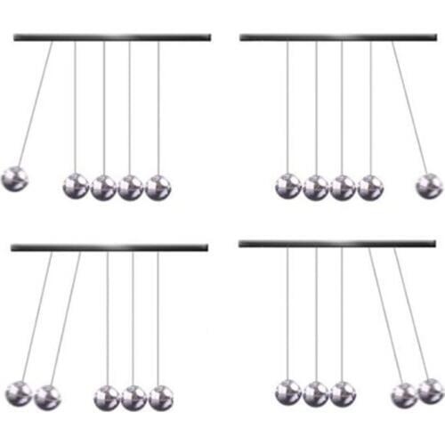 Newtons Cradle Steel Balance Ball Physics Science Pendulum Desk Toys Games Desk Home Decoration JUN-24
