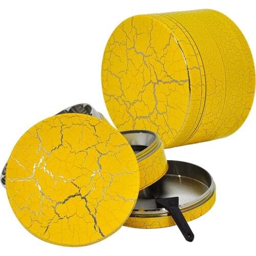 Smoking accessories metal grinder diameter 50mm 4-layer metal smoke grinder Open crack design