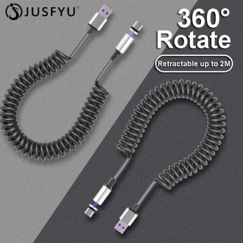 Magnetic Charger Quick Charge 3.0 Retractable Micro USB Charger Type C 8 Pin Fast Charging For iPhone XR Magnetic Charging Cable