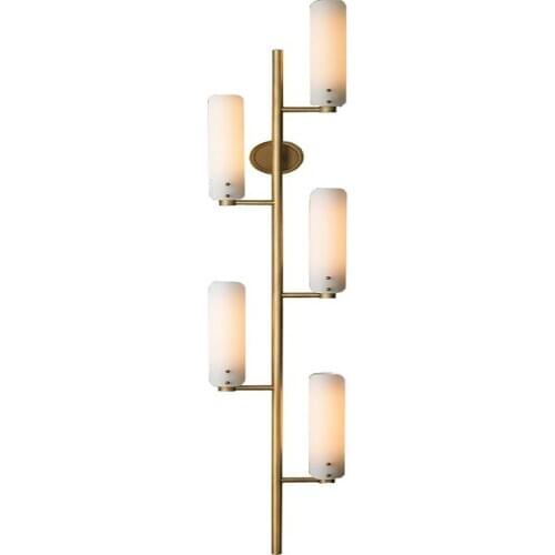 Postmodern minimalist wall lamp creative living room bedroom aisle corridor full copper light luxury personality long wall lamp
