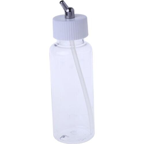 1PC Plastic 100cc Airbrush Bottles Jars Lid Adapter Dual-Action Siphon Feed New X7YB