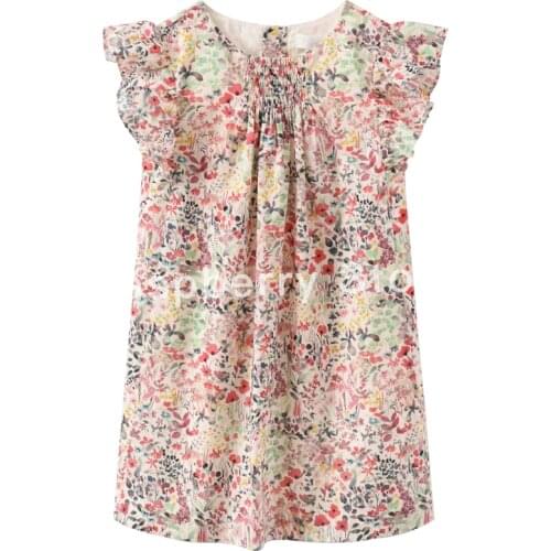 Pre-sale April 26th Girls Gathered And Ruffled Dress Raspberry Camellia Pink BP Liberty Dress