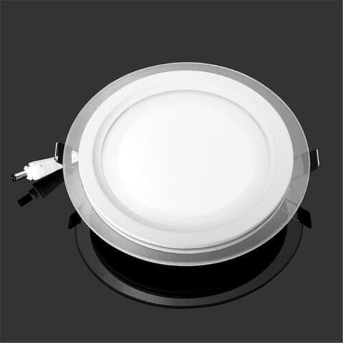 18 Watt LED Panel Downlight Round Glass Panel Lights Ceiling Recessed Lighting Lamp AC85-265 With adapter