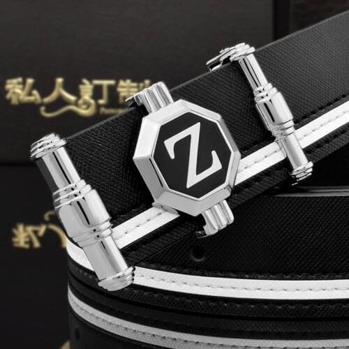 Z Belt Mens Luxury Brand Cowhide Casual White Belt Designer Belt Mens Genuine Leather Fashion High Quality Ceinture Homme