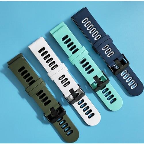 22mm Silicone Band Wrist Strap Smart Watch Replaceable accessories wristband Watchband Bracelet Correa Belt