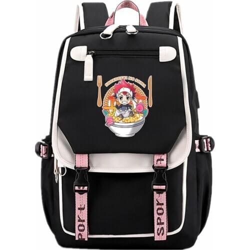 Food Wars!Shokugeki no Soma Cartoon School Bags Girls Kawaii Bookbag Large Anime Travel bagpack USB Charging Laptop Backpack