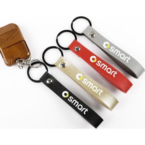 Car Styling Metal+Leather Car Keychain Key Chain Car Interior For Smart Fortwo Forfour453 451 450