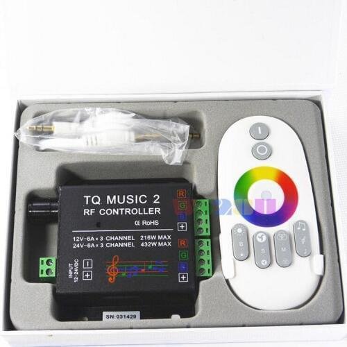 Led strip lights ws2812b ws2811 music full color controller, music 2 audio smart wireless rf remote Led rgb Music Controller