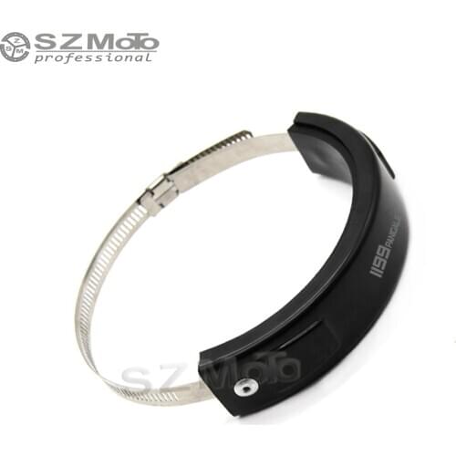 For DUCATI 1199 PANIGALE/S/TRICOLR Silencer Exhaust Protector Can Cover Round Oval SILICONE Motorcycle Scope 100MM-140MM Logo