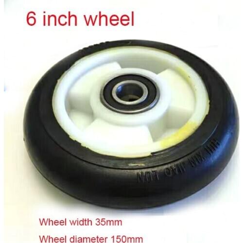 6-inch Explosion-proof Solid Wheel 150 Mm Inflation Free Mute Wheel for Small Trailer Medical Wheel Parts
