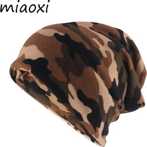 Women Retro Army Green Spring Warm Hat Scarf Double Used Adult Lady Warm Beanies Skullies Cotton Hats For Girls Head Cap