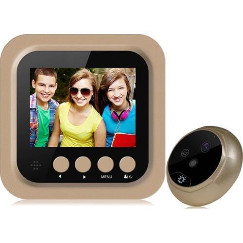 2MP LCD Photo Video Recording Door Peephole Digital Doorbell Video Camera PIR Night Vision 160 Wide Angle Home Security Helper