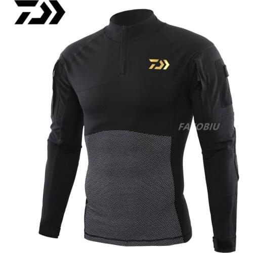 2021 Daiwa Fishing Clothes Summer Sun Protection Fishing T Shirt Army Breathable Anti-Mosquito Outdoor ventilation Fishing Shirt