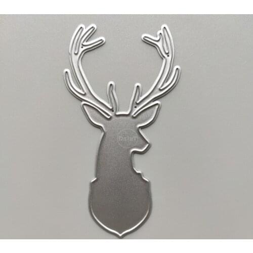 2021 Deer Head Metal Cutting Dies DIY Scrapbooking Paper Photo Album Crafts Mould Cards Embossing Mold Stencils for Decor