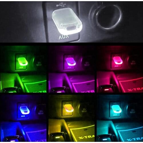 3PCS Car LED atmosphere light touch sound control decorative light USB effect light cigarette lighter Car Decorative Lamps Strip