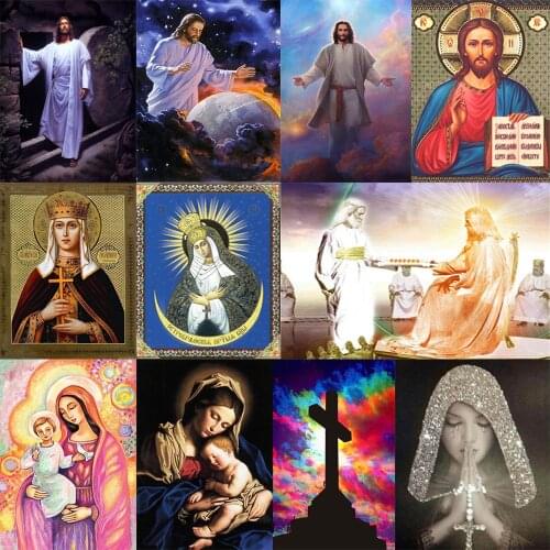 Diamonds painting 5d Diy Full of round Religious God portrait diamond home embroidery Decoration Holiday gifts