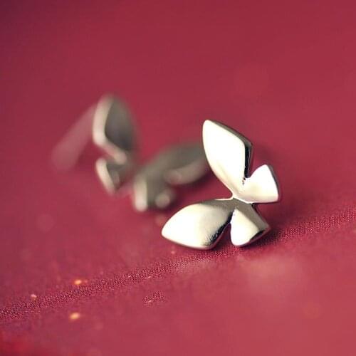 Butterfly Silver Color Stud Earring Wholesale Fashion Charms Jewelry Animal Women New Hot Drawbench Engagement Earring
