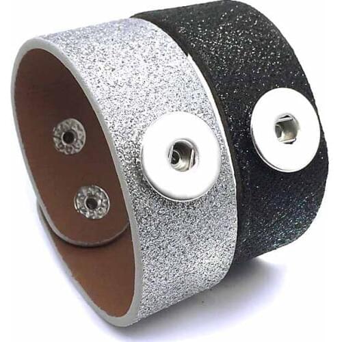 Bling Bling High quality 257 Interchangeable Nubuck leather Retro fashion Bracelet 18mm Snap Button Charm Jewelry For Women Gift