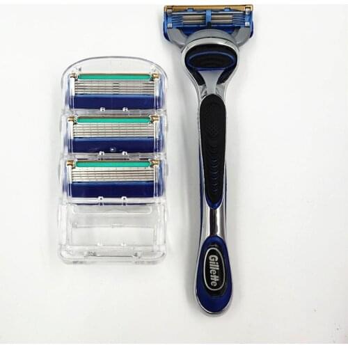 Gillettee Fusion 5 Shaving Machine Safety Razor Holder Face Shaver Cassettes Shave Beard Case With Replacebale Blades For Men