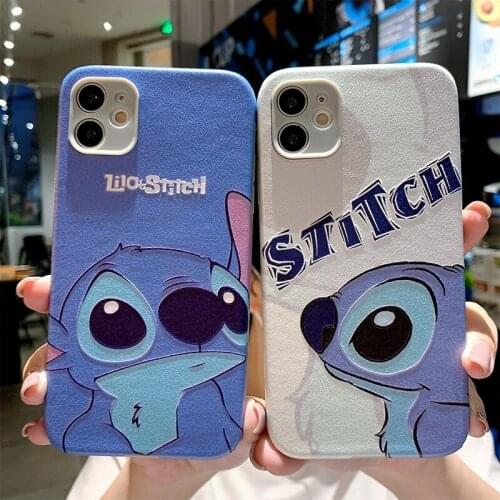 Disney Stitch Phone Case for IPhone 7 / 8 / 8 Plus / X / XS / XR / XS Max / 11 / 12 /Cartoon Character Anti-fall Silicone Case