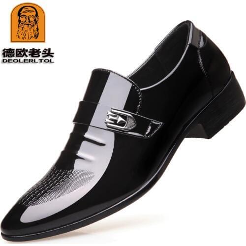 DEOLERLTOL Mens Leather Shoes