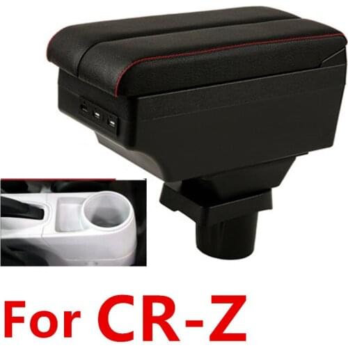 For CR-Z CRZ Armrest box double layer with usb interface