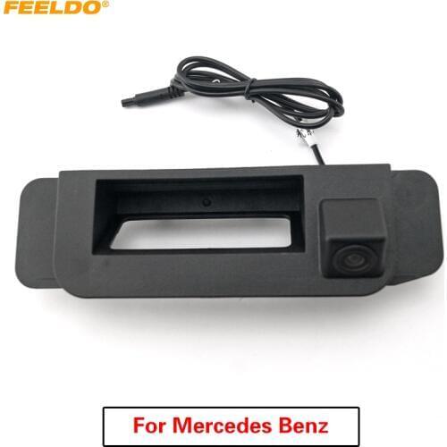 FEELDO 1Set For Mercedes Benz W205 C-class 2015 2016 Car Trunk Handle CCD Reverse Camera Night Vision Backup Rearview Camera