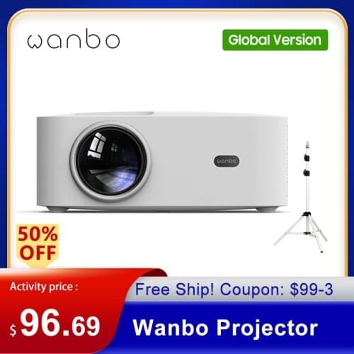Global Version Wanbo X1 OSD Projector 1080P Mini LCD Portable Projector Low Noise Wireless Projection Home Theater Projector