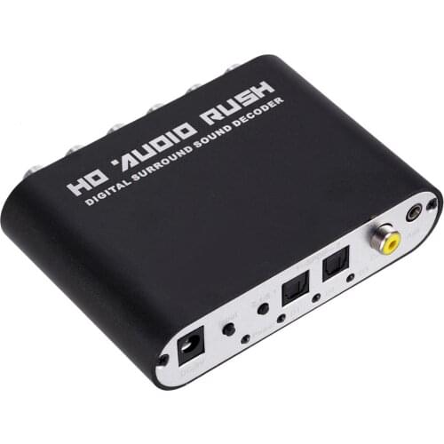 Hot sell 5.1CH audio decoder HD Audio Rush SPDIF Coaxial to RCA DTS AC3 Optical digital Amplifier Analog Converte amplifier