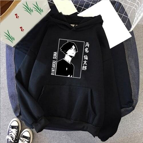 Suna Rintaro Haikyuu Japan Anime Hoodies Harajuku Cartoon Print Clothes Tops Fashion Volleyball Junior Winter Casual Sweatshirt