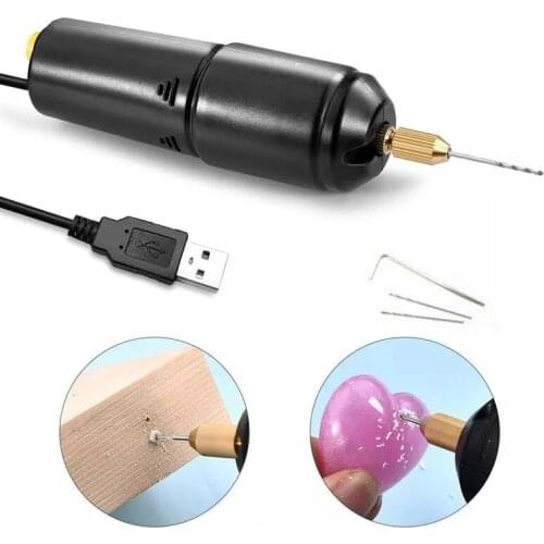 Jewelry Tools Mini Electric Drill Handheld For Pearl Epoxy Resin Jewelry Making DIY Wood Craft Tools With USB Data Cable